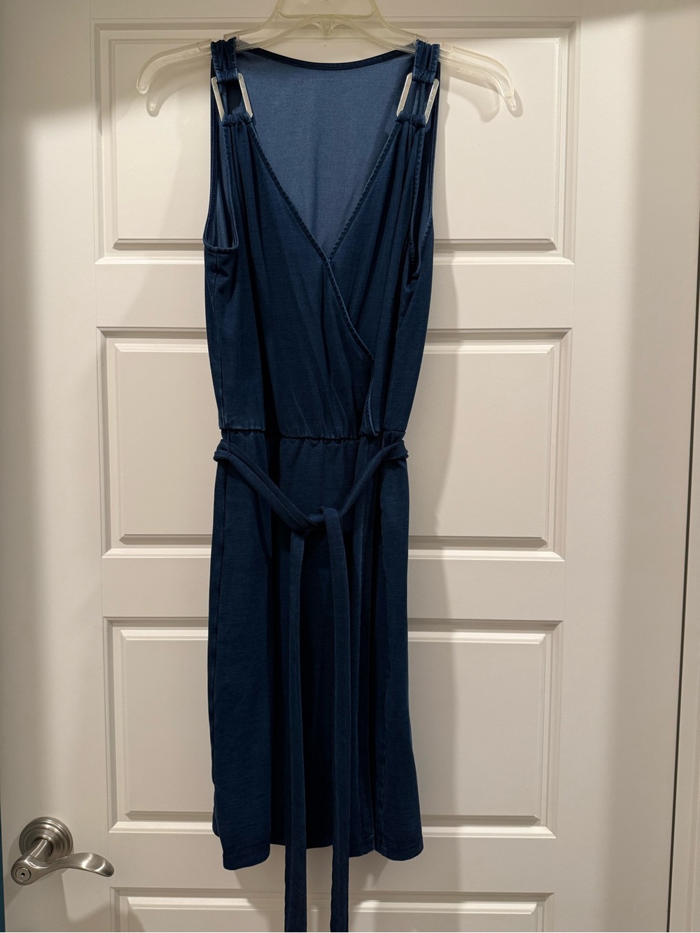 WHBM Sleeveless Faux-Wrap Dress, Size M